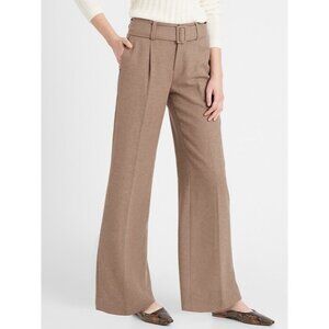 BANANA REPUBLIC Petite Wide Leg Slim Flare Wool Pleated Trouser Pants \\ 8P